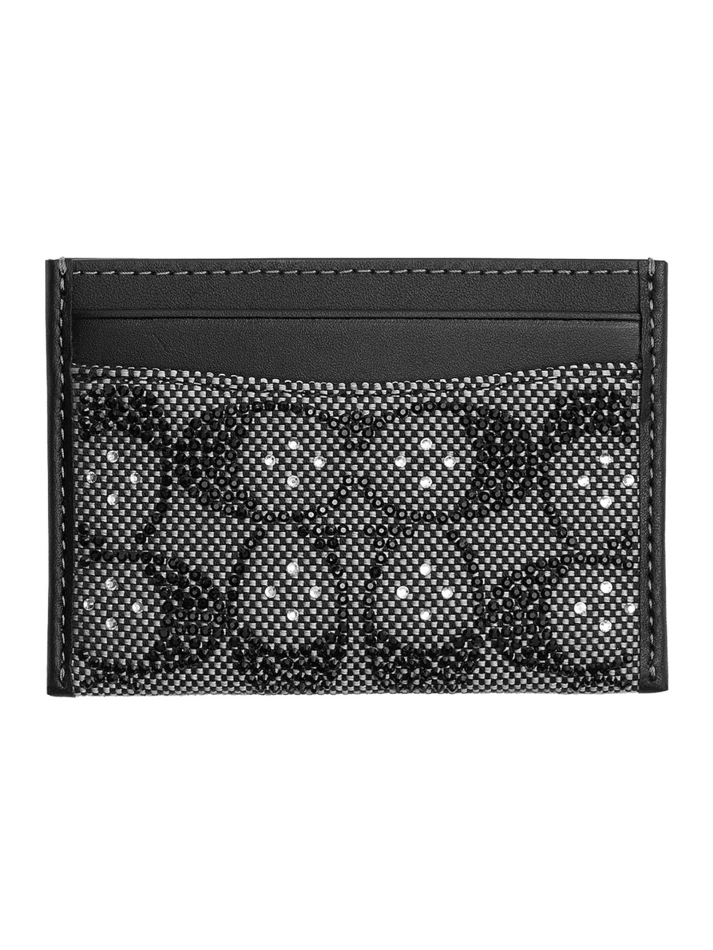Coach Black Signature Mesh Card Case